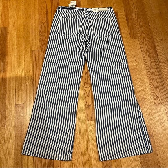 Zee Gee Why Sweeper Snap Stripe Wide-Leg Jeans 31 - Picture 9 of 15